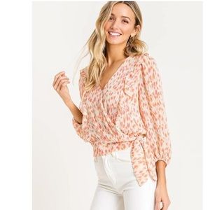 LUSH Ruffle Wrap Top